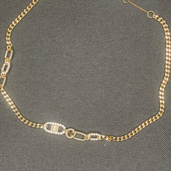 Karl Lagerfeld Gold and Silver Chain Necklace - Picture 3 of 3